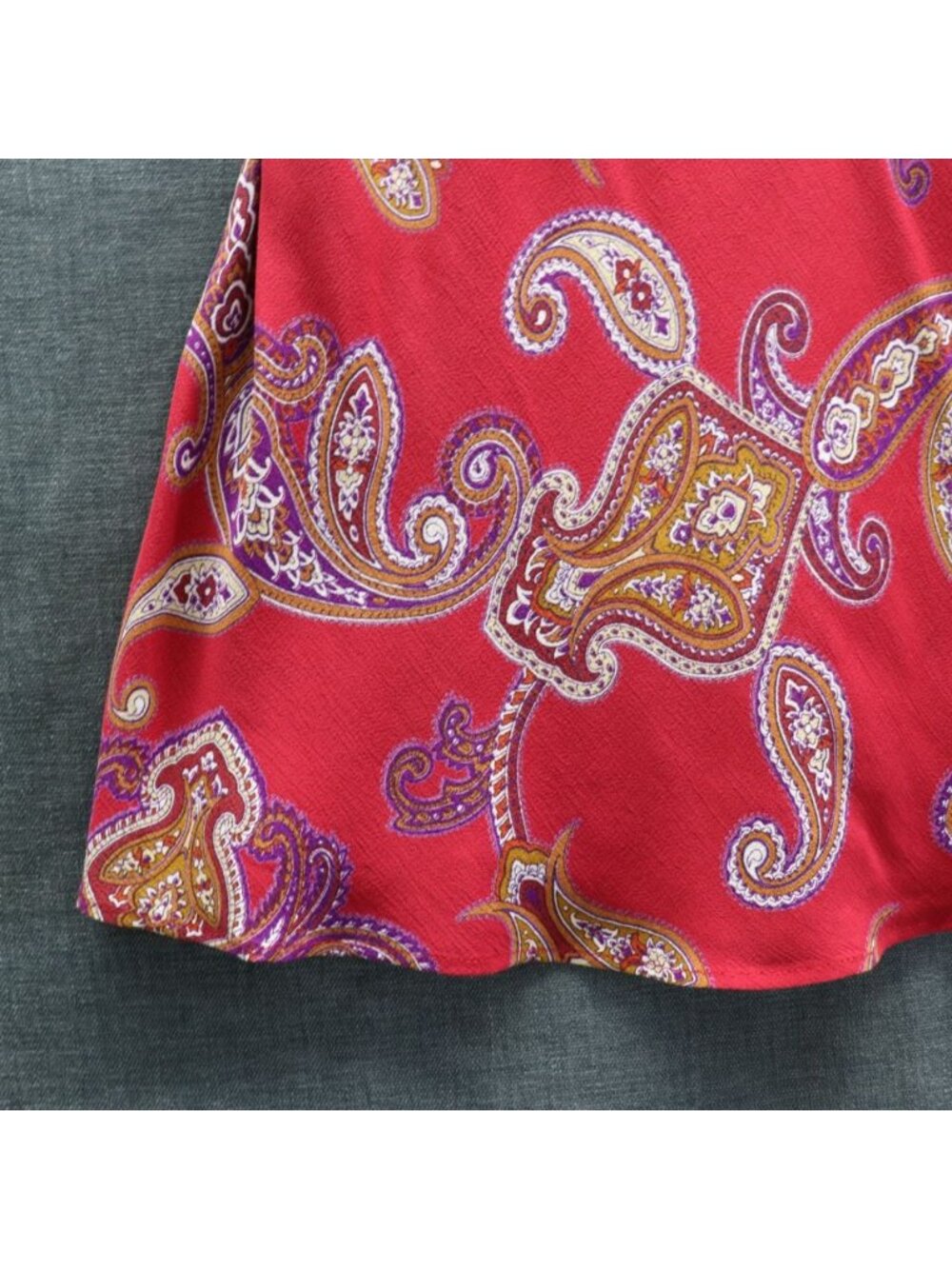 Vintage Arden B Y2K Coquette Paisley Slip Dress Red Purple Small - Picture 9 of 14